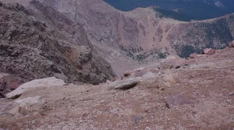 Pikes Peak Mountain Range Tilt Stock Footage 11346107