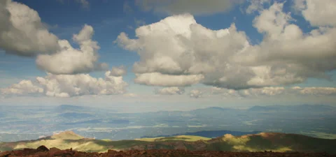 Pike's Peak Timelapse, churning clouds Stock Footage 201764130