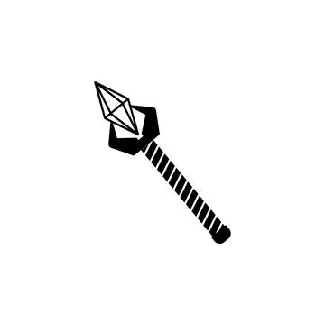 Pikestaff icon. Element of computer games for mobile concept and web apps. Icon Illustrazione stock
