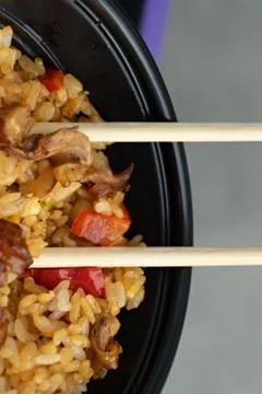 Pilaf with duck Stock Photos