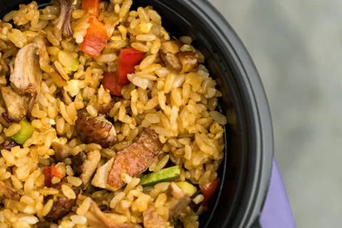 Pilaf with duck Stock Photos