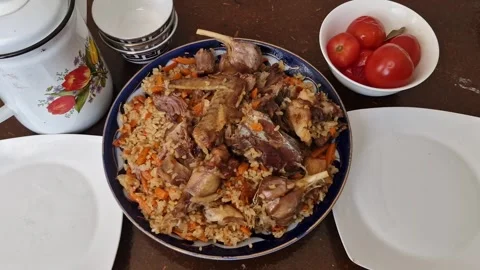 Pilaf at home Video stock 289161824