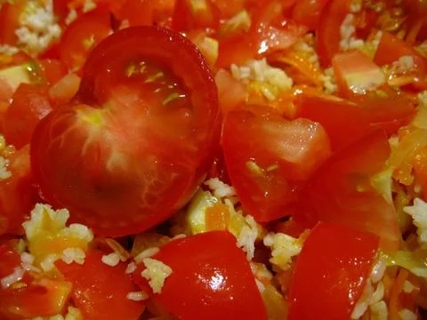 Pilaf with tomatoes Stock Photos