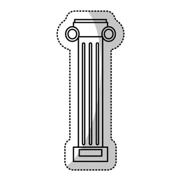 Pilaster column decoration outline Stockillustratie