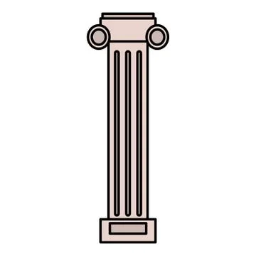 Pilaster column structure image Stock Illustration