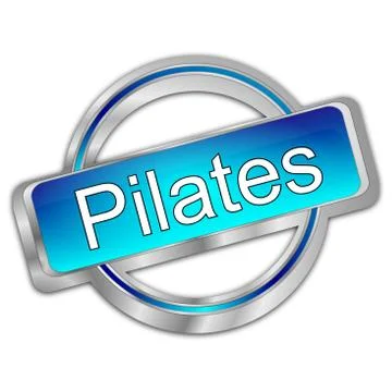 Pilates button – 3D illustration Stock Illustration