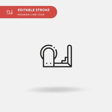 Pilates Chair Simple vector icon. Illustration symbol design template for web 스톡 일러스트