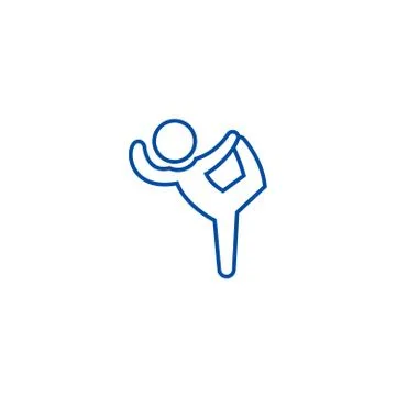 Pilates, gymnastics, practice, exercise line icon concept. Pilates, gymnastics Illustrazione stock