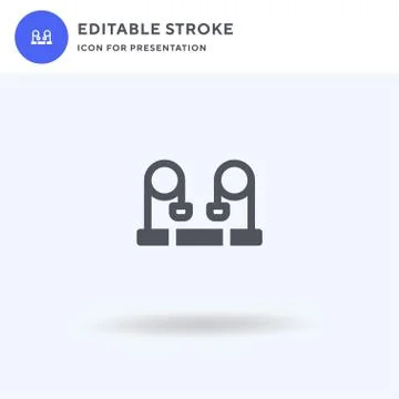 Pilates icon vector, filled flat sign, solid pictogram isolated on white, log Stock Illustration