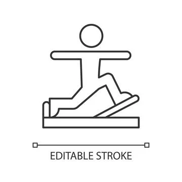 Pilates linear icon. Stock Illustration