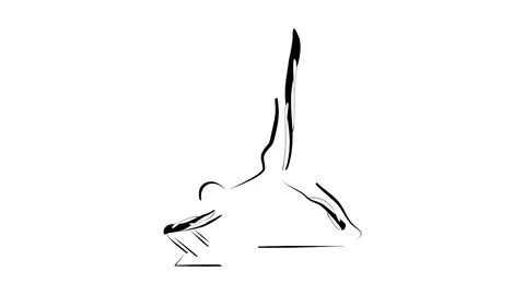 Pilates pose animation Stock Footage 151093059