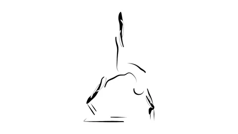 Pilates pose animation Stock Footage 151100085