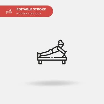Pilates Simple vector icon. Illustration symbol design template for web mobil Ilustración de archivo