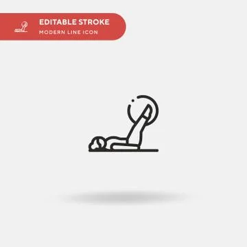 Pilates Simple vector icon. Illustration symbol design template for web mobil Stock Illustration