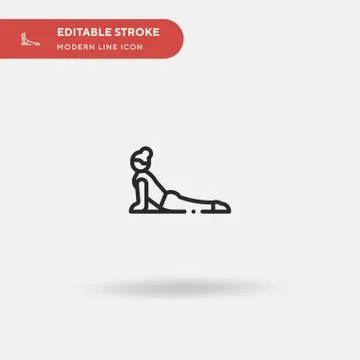 Pilates Simple vector icon. Illustration symbol design template for web mobil Illustrazione stock