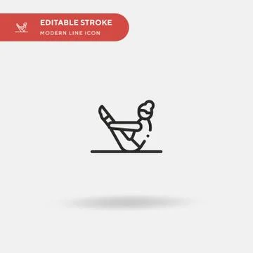 Pilates Simple vector icon. Illustration symbol design template for web mobil 스톡 일러스트