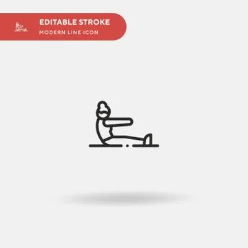 Pilates Simple vector icon. Illustration symbol design template for web mobil 스톡 일러스트
