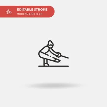 Pilates Simple vector icon. Illustration symbol design template for web mobil Stock Illustration