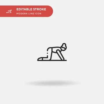 Pilates Simple vector icon. Illustration symbol design template for web mobil Illustrazione stock
