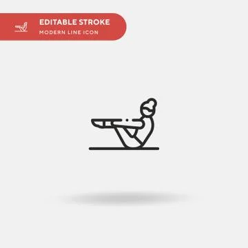 Pilates Simple vector icon. Illustration symbol design template for web mobil Stock Illustration