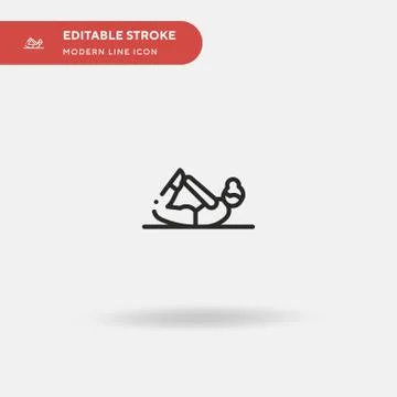 Pilates Simple vector icon. Illustration symbol design template for web mobil 스톡 일러스트