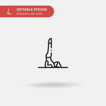 Pilates Simple vector icon. Illustration symbol design template for web mobil Stock Illustration
