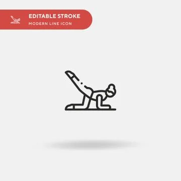 Pilates Simple vector icon. Illustration symbol design template for web mobil Stock Illustration