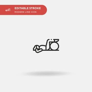 Pilates Simple vector icon. Illustration symbol design template for web mobil Stock Illustration