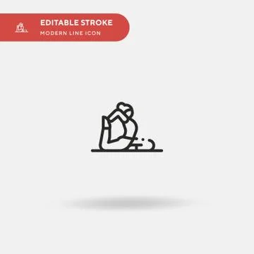 Pilates Simple vector icon. Illustration symbol design template for web mobil Stock Illustration