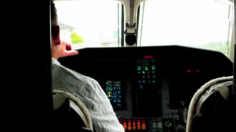 Pilatus PC-12 Cockpit — Avionics / Preflight Video stock 321018568