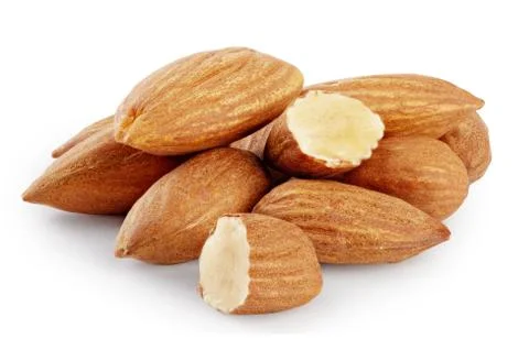 Pile of the almond nuts Stock Photos