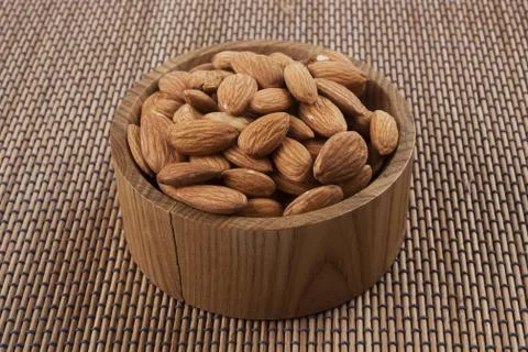 Pile of almonds Stock Photos