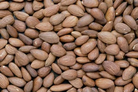 A pile of almonds Foto stock