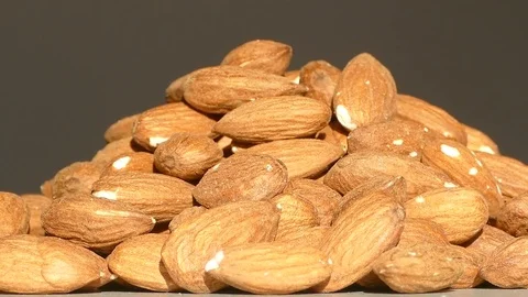 Pile of almonds rotating Video stock 72842013