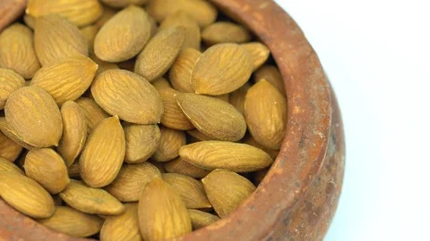 Pile Of Almonds Rotating Stock Footage 90451595