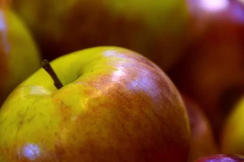 Pile of apples on the wagon. Stock Photos