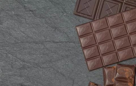 Pile of assorted chocolate bars Stock Photos