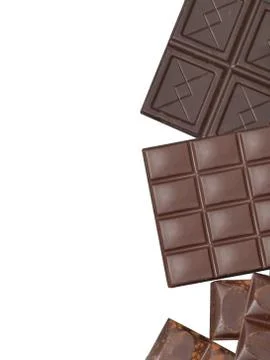 Pile of assorted chocolate bars Stock Photos