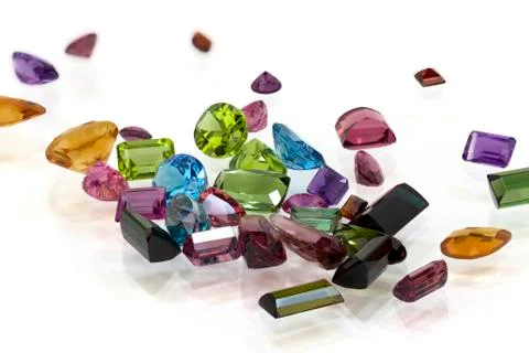 Pile of Assorted Gem Stock Photos