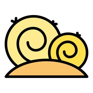 Pile bale icon vector flat Stock Illustration