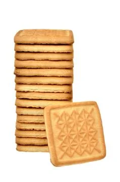 Pile of biscuits Stock Photos