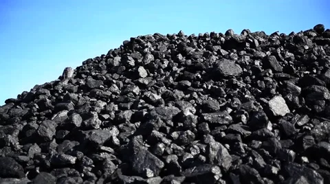 Pile of black coal from mining pit Stock Footage 47068613