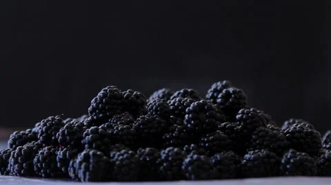 Pile of Blackberry on the Table Stock Footage 55634643