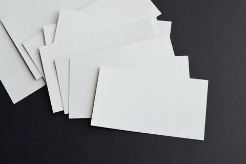 Pile of blank cards Stock Photos