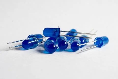 Pile of blue LEDs Stock Photos