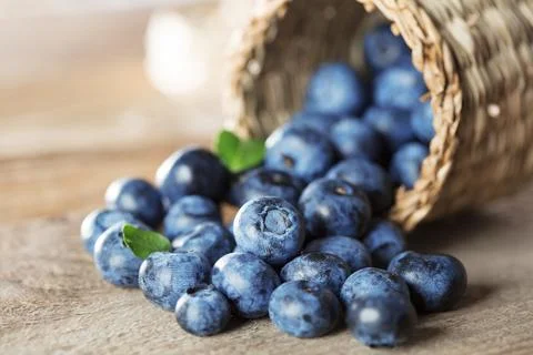 Pile of blueberries Stock Photos
