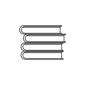 Pile book knowledge library outline 스톡 일러스트