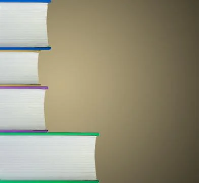Pile of books with colored covers Stock Photos