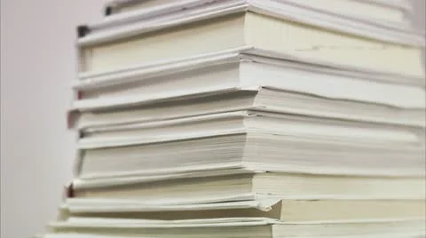 Pile of books Stock Footage 11289944