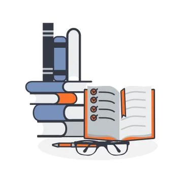 Pile of books Stock Illustration